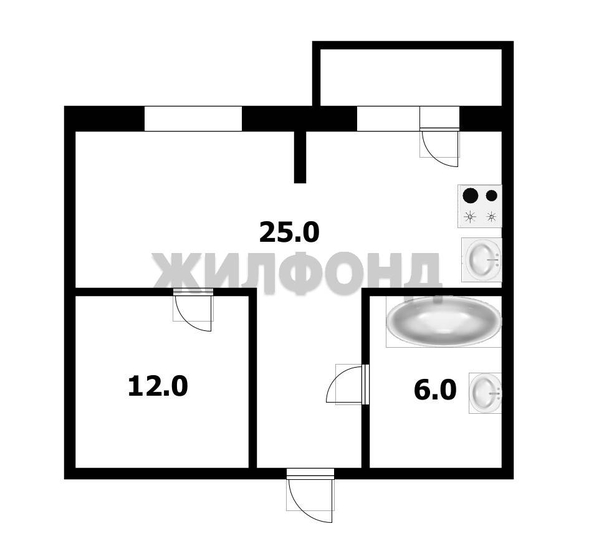 
  Продается 2-комн. квартира, 44 м², МКР Олимпийской славы, дом 2
. Фото 27.