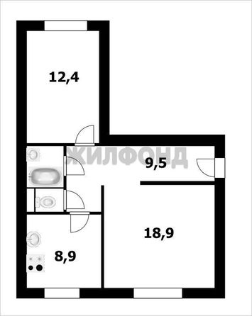 
  Продается 2-комн. квартира, 52.5 м², Чемская ул, д. 16
. Фото 20.