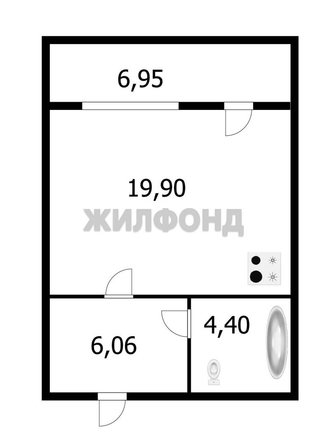 
  Продается 1-комн. квартира, 31.4 м², ЖК Рубин
. Фото 11.