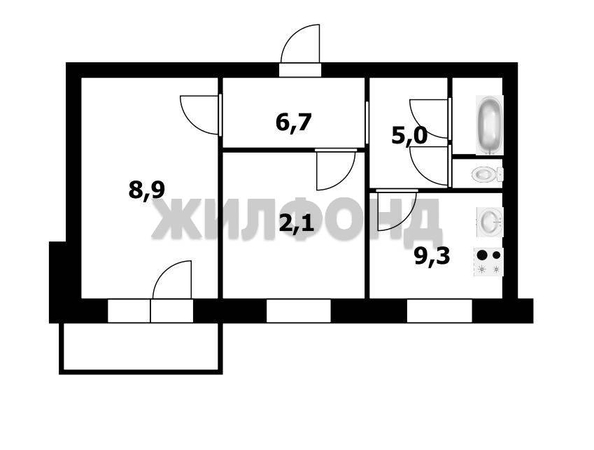
  Продается 2-комн. квартира, 55.8 м², Спортивная ул, д. 9/1
. Фото 9.