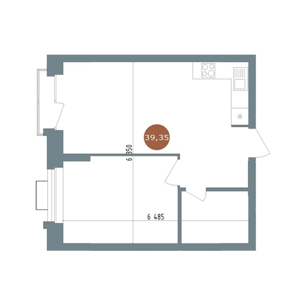 
  Продается 2-комн. квартира, 39.35 м², ЖК 19/56 Кварталы Телецентра, сек 3
. Фото 1.