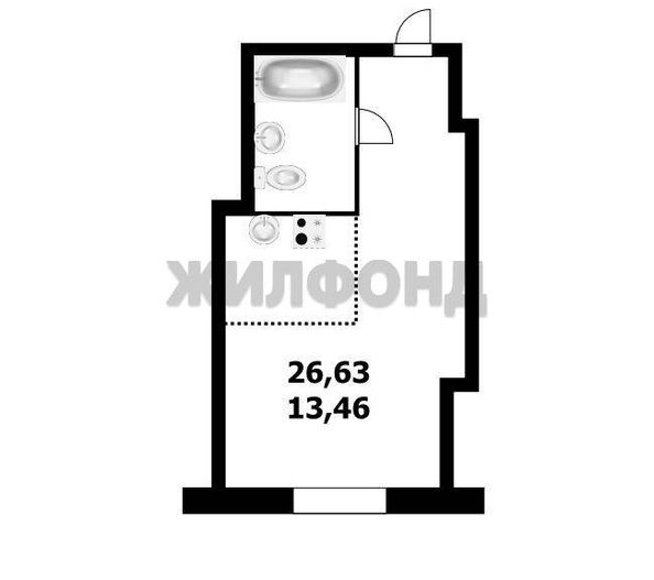 
  Продается студия, 26.6 м², Согласия ул (Светлый мкр-н), д. 5
. Фото 8.
