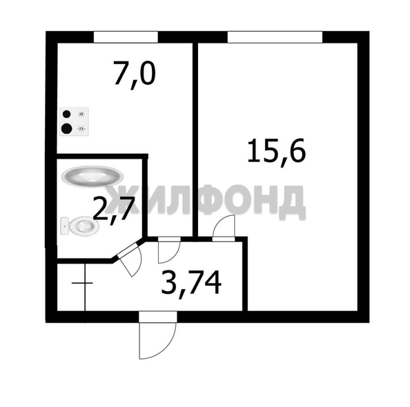 
  Продается 1-комн. квартира, 30.2 м², Фасадная ул, д. 15
. Фото 9.