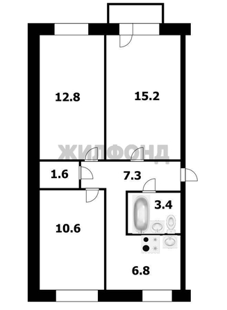 
  Продается 3-комн. квартира, 58.8 м², Степная ул, д. 59/2
. Фото 25.