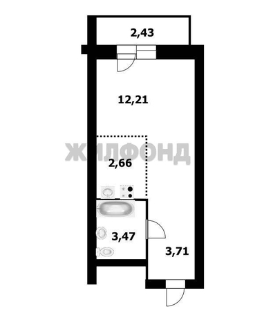 
  Продается 1-комн. квартира, 22.2 м², ЖК Зоркий
. Фото 11.