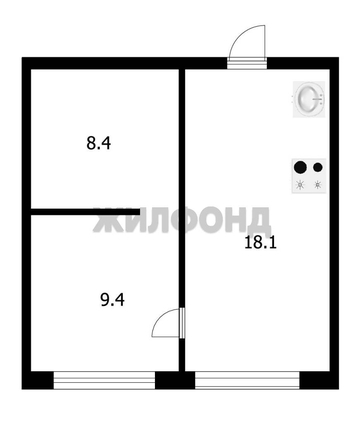 
  Продается 1-комн. квартира, 35.9 м², Котовского ул, д. 26
. Фото 1.