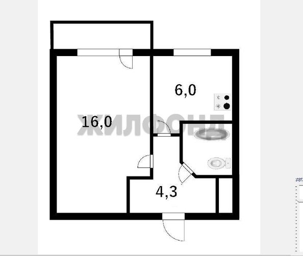 
  Продается 1-комн. квартира, 28.6 м², Доватора ул, д. 35/2
. Фото 1.