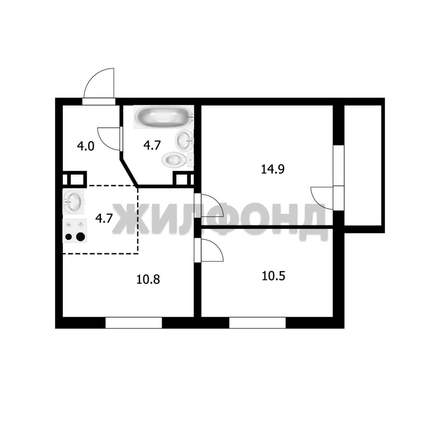 
  Продается 3-комн. квартира, 49.6 м², ЖК Весенний, Заречная, 5 очередь, дом 2
. Фото 15.