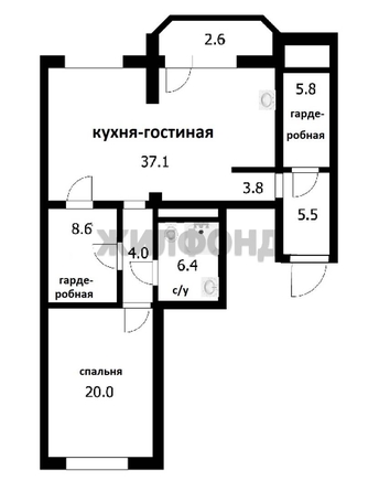 
  Продается 2-комн. квартира, 91.2 м², Железнодорожная ул, д. 12
. Фото 34.