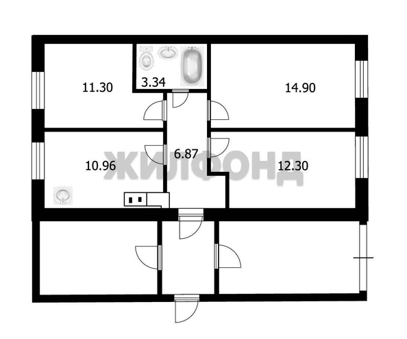 
  Продается 4-комн. квартира, 59.7 м², Ленина ул, д. 18
. Фото 12.