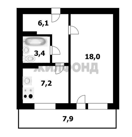 
  Продается 1-комн. квартира, 34.6 м², Междуреченская ул, д. 7/1
. Фото 26.