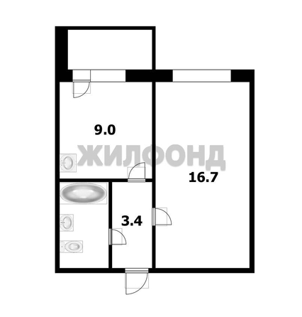 
  Продается 1-комн. квартира, 32.5 м², Титова ул, д. 256
. Фото 11.