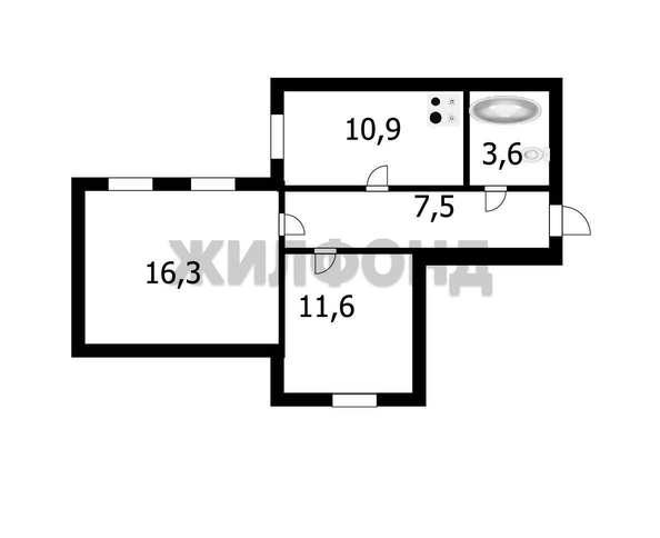 
  Продается 2-комн. квартира, 51.6 м², Культурная ул, д. 59/1
. Фото 15.