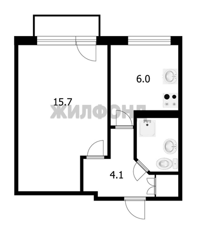 
  Продается 1-комн. квартира, 29.3 м², Доватора ул, д. 23
. Фото 17.