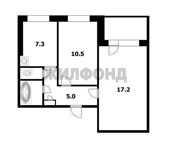 
  Продается 2-комн. квартира, 43.8 м², Саввы Кожевникова ул, д. 19
. Фото 13.