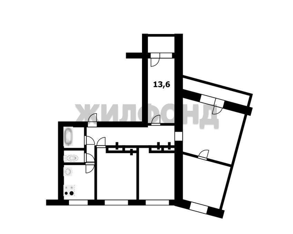 
  Продается комната, 13.6 м², Железнодорожная ул, д. 2
. Фото 10.