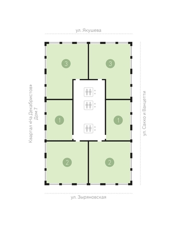 
  Продается 3-комн. квартира, 113.2 м², ЖК На Декабристов, дом 6
. Фото 16.