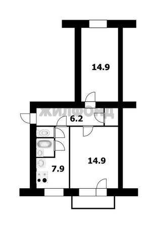 
  Продается 2-комн. квартира, 47.2 м², Ленина ул, д. 30/1
. Фото 11.