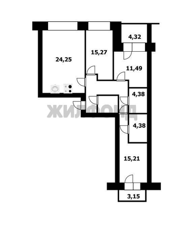 
  Продается 3-комн. квартира, 89.4 м², ЖК Скандиа. Новый Кедровый, дом 3
. Фото 23.