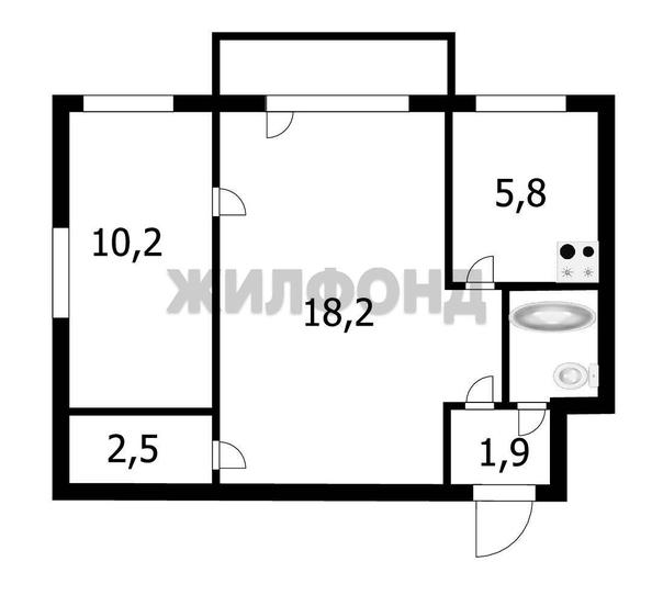 
  Продается 2-комн. квартира, 41.5 м², Столетова ул, д. 18
. Фото 16.