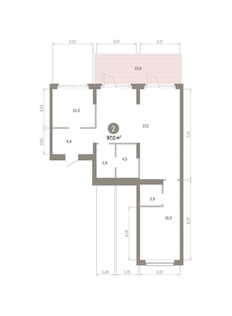 
  Продается 2-комн. квартира 97 м², в ЖК Лебедевский квартал, д 1. Фото 3.