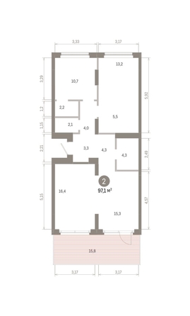 
  Продается 2-комн. квартира, 97.1 м², ЖК Лебедевский квартал, дом 1
. Фото 1.