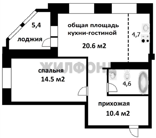 
  Продается 2-комн. квартира, 50.1 м², ЖК Аквамарин, дом 3
. Фото 34.