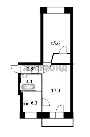 
  Продается 2-комн. квартира, 43.5 м², Кошурникова ул, д. 27
. Фото 15.