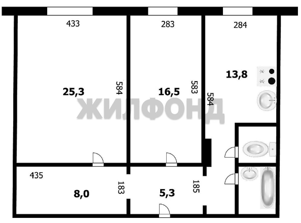 
  Продается 2-комн. квартира, 76 м², Татьяны Снежиной ул, д. 49
. Фото 2.