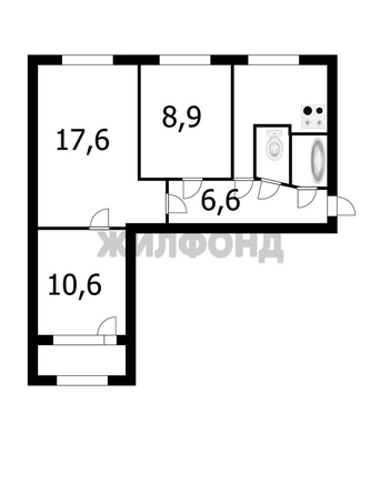 
  Продается 3-комн. квартира, 53.6 м², Аэропорт ул, д. 58
. Фото 23.