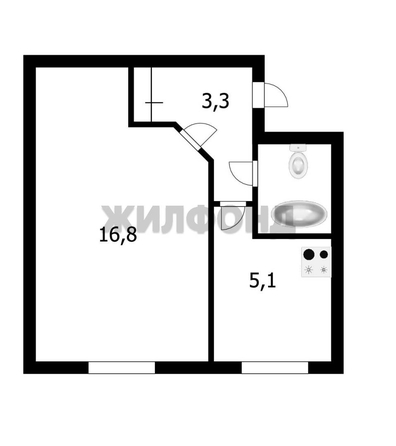 
  Продается 1-комн. квартира, 28.2 м², Гаранина ул, д. 19
. Фото 5.