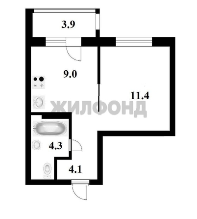 
  Продается 1-комн. квартира, 29.1 м², ЖК Квартал на Игарской, дом 1
. Фото 14.