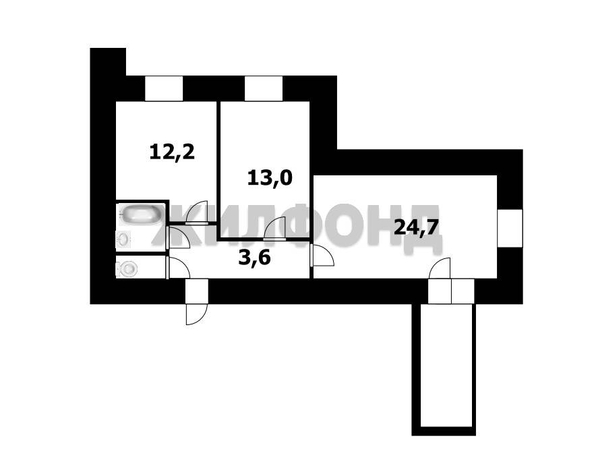 
  Продается 2-комн. квартира, 58 м², Адриена Лежена ул, д. 25
. Фото 16.