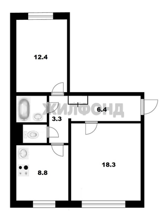 
  Продается 2-комн. квартира, 54 м², Троллейная ул, д. 41
. Фото 9.