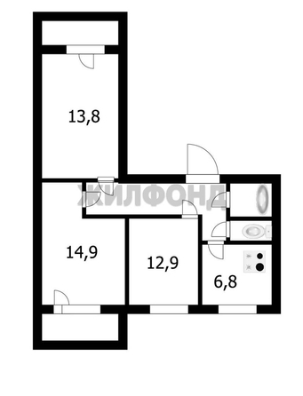 
  Продается 3-комн. квартира, 61.3 м², 9-й Гвардейской Дивизии ул, д. 16
. Фото 1.