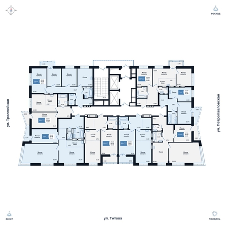 
  Продается 3-комн. квартира, 85.36 м², ЖК Салют, дом 1
. Фото 1.