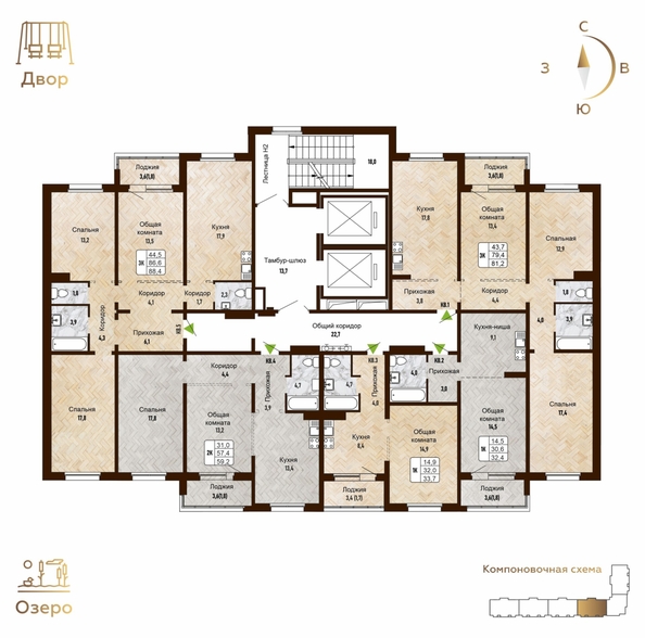 
  Продается 1-комн. квартира, 33.7 м², ЖК Новый горизонт, дом 4
. Фото 1.