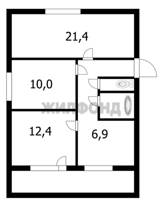 
  Продается 3-комн. квартира 59.7 м². Фото 9.