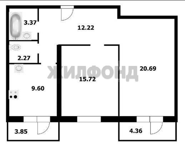 
  Продается 2-комн. квартира 63.6 м². Фото 16.