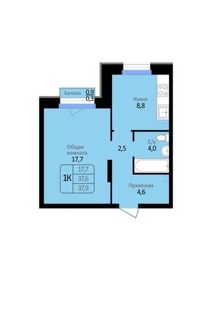
  Продается 3-комн. квартира 83.3 м², в ЖК Первомайский. Фото 5.