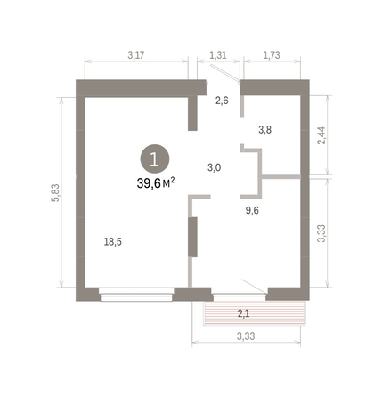 
  Продается 1-комн. квартира 39.6 м², в ЖК Лебедевский квартал, дом 1. Фото 1.