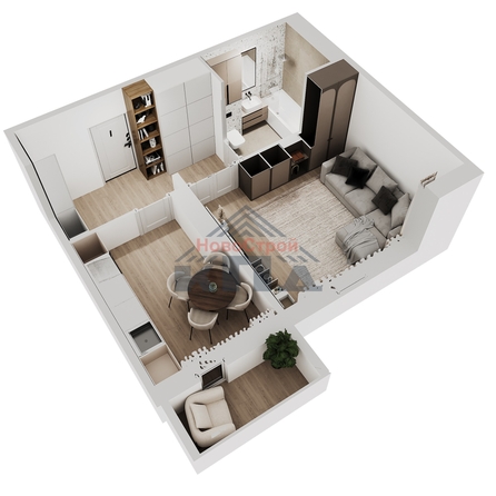 
  Продается 1-комн. квартира 42.11 м², в ЖК Два поэта. Фото 2.