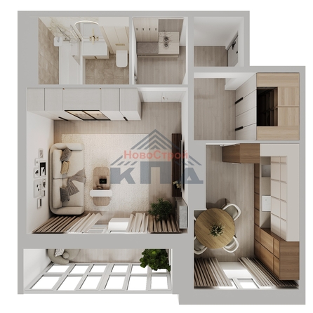 
  Продается 1-комн. квартира 43.97 м², в ЖК Два поэта. Фото 3.