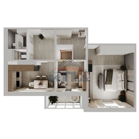 
  Продается 2-комн. квартира 66.47 м², в ЖК Два поэта. Фото 1.