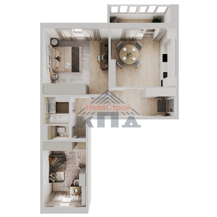 
  Продается 2-комн. квартира 67.08 м², в ЖК Два поэта. Фото 1.