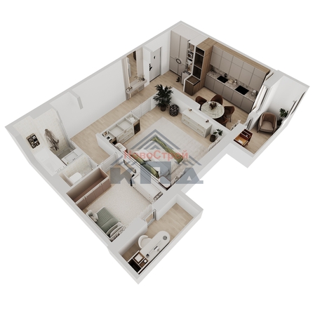 
  Продается 2-комн. квартира 59.97 м², в ЖК Два поэта. Фото 3.