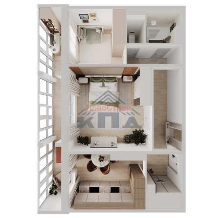 
  Продается 2-комн. квартира 61.43 м², в ЖК Два поэта. Фото 1.