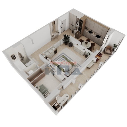 
  Продается 2-комн. квартира 61.43 м², в ЖК Два поэта. Фото 3.