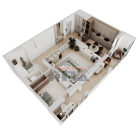 
  Продается 2-комн. квартира 61.59 м², в ЖК Два поэта. Фото 3.