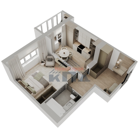 
  Продается 1-комн. квартира 46.15 м², в ЖК Два поэта. Фото 3.